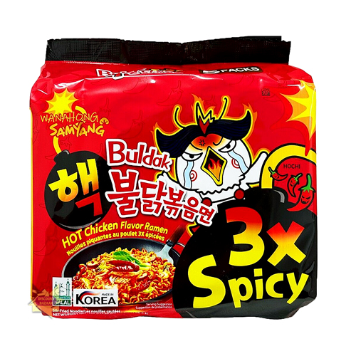 Korean 3x Spicy HOT Chicken Flavor Noodles